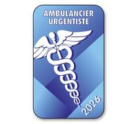 Autocollant Sticker - Vignette Caducée 2026 pour Pare Brise en Vitrophanie - V5 Ambulancier Urgentiste