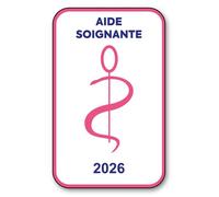 Autocollant Sticker - Vignette Caducée 2026 pour Pare Brise en Vitrophanie - V6 Aide Soignante
