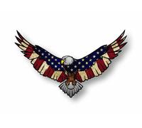 Autocollant Sticker Vinyl Aigle Usa Drapeau Americain Voiture Moto