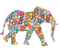 Autocollant Sticker Vinyl Animaux Silhouette Fleur Peace And Love Elephant R2