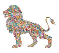 Autocollant Sticker Vinyl Animaux Silhouette Fleur Peace And Love Lion