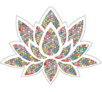 Autocollant Sticker Vinyl Animaux Silhouette Fleur Peace And Love Lotus