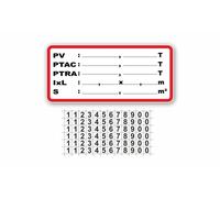 Autocollant Sticker Vinyl Plaque De Tare Adhesive Vehicule