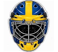 Autocollant sticker vinyle waterproof casque drapeau hockey suede suedois