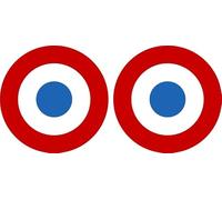 Autocollant sticker vinyle waterproof cocarde aviation avion drapeau France français