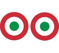 Autocollant sticker vinyle waterproof cocarde drapeau Italie italien aviation