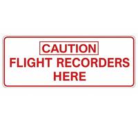 Autocollant sticker vinyle waterproof flight recorder do not open boite noir avion aviation caution