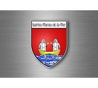 Autocollant sticker voiture blason ville adhesif saintes ste maries de la mer