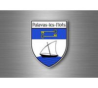 Autocollant sticker voiture blason ville departement adhesif palavas les flots