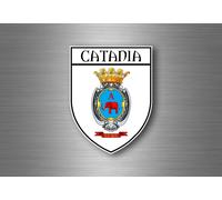 Autocollant Sticker Voiture Blason Ville Drapeau Ecusson Catane Catania Italie