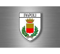 Autocollant Sticker Voiture Blason Ville Drapeau Ecusson Naples Napoli Italie