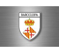 Autocollant sticker voiture blason ville drapeau espagne barcelone barcelona