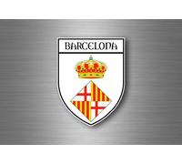 Autocollant sticker voiture blason ville drapeau espagne barcelone barcelona