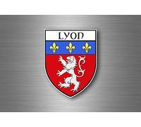 Autocollant sticker voiture moto blason ville departement adhesif lyon gones