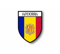 Autocollant Sticker Voiture Moto Blason Ville Drapeau Andorre Andorra