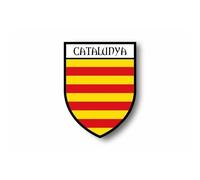 Autocollant Sticker Voiture Moto Blason Ville Drapeau Calatogne Catalan