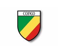 Autocollant Sticker Voiture Moto Blason Ville Drapeau Congo Congolais