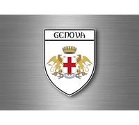 Autocollant sticker voiture moto blason ville drapeau ecusson genes genoa italie