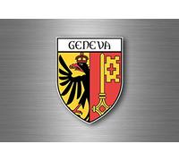 Autocollant sticker voiture moto blason ville drapeau ecusson geneve suisse