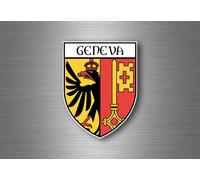 Autocollant Sticker Voiture Moto Blason Ville Drapeau Ecusson Geneve Suisse