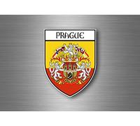 Autocollant sticker voiture moto blason ville drapeau ecusson prague tcheque