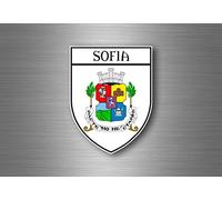 Autocollant sticker voiture moto blason ville drapeau ecusson sofia bulgarie