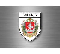 Autocollant Sticker Voiture Moto Blason Ville Drapeau Ecusson Vilnius Lituanie