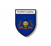 Autocollant Sticker Voiture Moto Blason Ville Drapeau Etats Usa Pennsylvanie