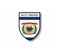 Autocollant Sticker Voiture Moto Blason Ville Drapeau Etats Usa West Virginia