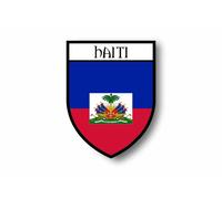 Autocollant Sticker Voiture Moto Blason Ville Drapeau Haiti Haitien