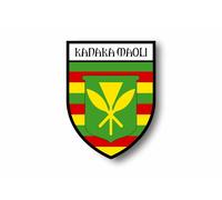 Autocollant Sticker Voiture Moto Blason Ville Drapeau Hawaii Kanaka Maoli