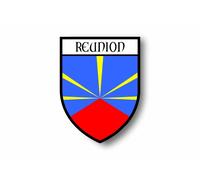 Autocollant Sticker Voiture Moto Blason Ville Drapeau Ile De La Reunion