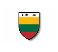 Autocollant Sticker Voiture Moto Blason Ville Drapeau Lituanie Lituanien