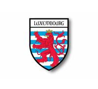 Autocollant Sticker Voiture Moto Blason Ville Drapeau Luxembourg Lion