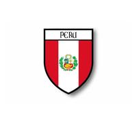Autocollant Sticker Voiture Moto Blason Ville Drapeau Perou Peruvien