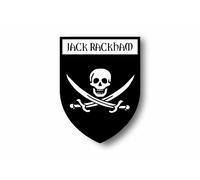 Autocollant Sticker Voiture Moto Blason Ville Drapeau Pirate Jack Rackham