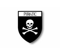 Autocollant Sticker Voiture Moto Blason Ville Drapeau Pirate Jack Rackham