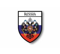 Autocollant Sticker Voiture Moto Blason Ville Drapeau Russie Russe Aigle