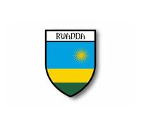 Autocollant Sticker Voiture Moto Blason Ville Drapeau Rwanda Rwandais
