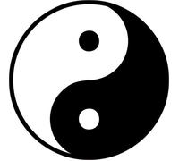 Autocollant sticker voiture moto casque yin yang