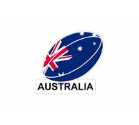 Autocollant Sticker Voiture Moto Drapeau Ballon Rugby Australie Australien
