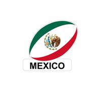 Autocollant Sticker Voiture Moto Drapeau Ballon Rugby Mexique Mexicain