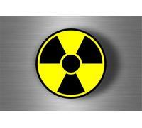 Autocollant Sticker Voiture Signe Symbole Radioactif Biohazard Zombie Warning