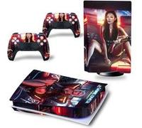 Autocollant Stickers de Protection pour Console Sony PS5 Edition Standard - - Cyberpunk 2077 (TN-PS5Disk-4001)