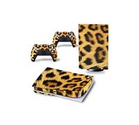 Autocollant Stickers de Protection pour Console Sony PS5 Edition Standard - - Léopard (TN-PS5Disk-0568)