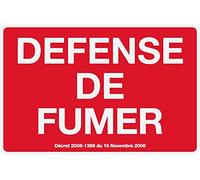 Autocollant Stickers Diamètre 12x16cm Défense de Fumer rectangle