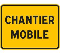 Autocollant Stickers Diamètre 18x24cm Chantier Mobile