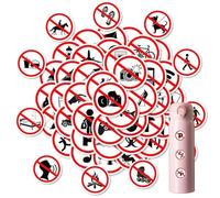 Autocollant Stop Prohibition - 10 × cm - Autocollant de sécurité en vinyle imperméable - Panneau adhésif multi-surfaces | Symboles résistants à la décoloration pour porte, fenêtre, mur, voiture