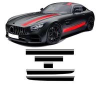 Autocollant sur Le Capot de la Voiture, Toit arrière de la carrosserie, Bandes latérales de la Jupe, pour Mercedes Benz AMG GT C190 R190 GTS GTR GTC 2015-2021 Accessoires