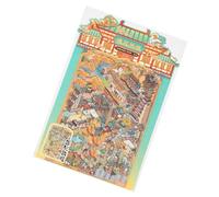 Autocollant Sur Le Thème Du Paysage Miniature Paysage Urbain Imperméable En PET Pour Scrapbooking Journal Projet D'artisanat D'art Papeterie Créative Culturelle